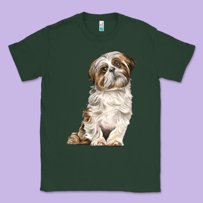 Shih Tzu Dog Classic Tee Designed By Lillyallendesigns