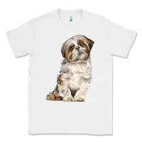 White Shih Tzu Dog Classic Tee - LillyAllenDesigns