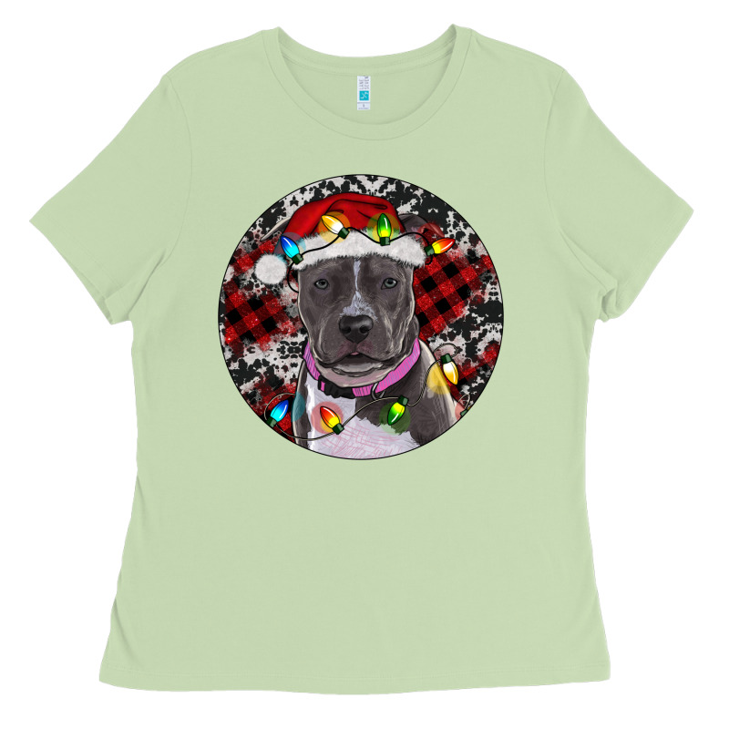 Pitbull And Buffalo Plaid Ladies Tee by RanaPortraitStore | Teevron