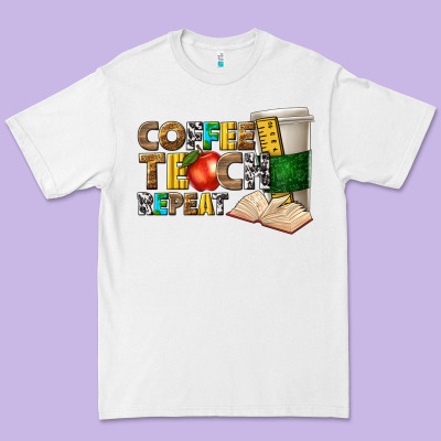 Coffee Teach Repeat Premium Tee Designed By Texasbilliewilder