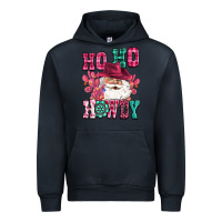 Navy ho ho howdy santa pink christmas Urban Hoodie - CowGirlArtShop