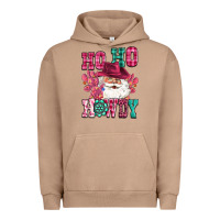 Pigment Burro ho ho howdy santa pink christmas Urban Hoodie - CowGirlArtShop