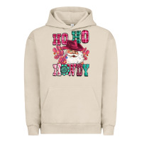 Pigment French Oak ho ho howdy santa pink christmas Urban Hoodie - CowGirlArtShop