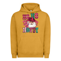 Pigment Peanut Butter ho ho howdy santa pink christmas Urban Hoodie - CowGirlArtShop