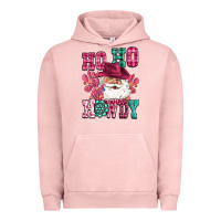Pigment Salmon ho ho howdy santa pink christmas Urban Hoodie - CowGirlArtShop