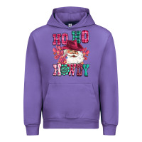 Tulip ho ho howdy santa pink christmas Urban Hoodie - CowGirlArtShop