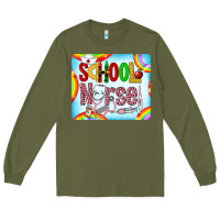 Army Green Western School Nurse Long Sleeve Tee - LillyAllenDesigns