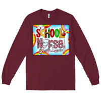 Burgundy Western School Nurse Long Sleeve Tee - LillyAllenDesigns