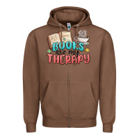 Chestnut books are my therapy Zipper Hoodie - MaliasSmallBusiness