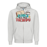 Dove Grey books are my therapy Zipper Hoodie - MaliasSmallBusiness