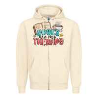 Sandshell books are my therapy Zipper Hoodie - MaliasSmallBusiness