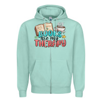 Seafoam books are my therapy Zipper Hoodie - MaliasSmallBusiness