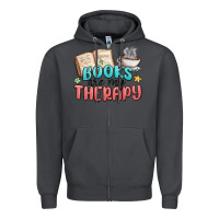 Smoke books are my therapy Zipper Hoodie - MaliasSmallBusiness