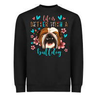 Black life is better with a bulldog Heavyweight Sweatshirt - Jasminsmagicworld