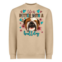 Mushroom life is better with a bulldog Heavyweight Sweatshirt - Jasminsmagicworld