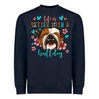 Navy life is better with a bulldog Heavyweight Sweatshirt - Jasminsmagicworld