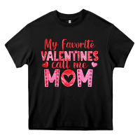 Black my favorite valentine call me mom Heavy Core Tee - texasbilliewilder