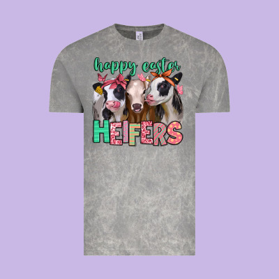 Happy Easter Heifers Vintage Tee Designed By Jasminsmagicworld