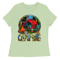 Matcha camping Ladies Tee - texasbilliewilder