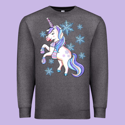 Winter Unicorn Premium Sweatshirt Designed By Artiststas