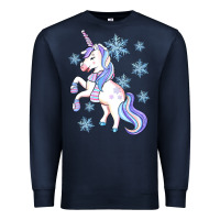 Navy Winter unicorn Premium Sweatshirt - Artiststas