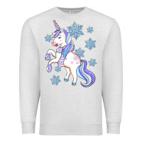 Oatmeal Heather Winter unicorn Premium Sweatshirt - Artiststas