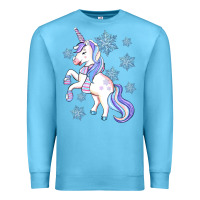 Ocean Blue Winter unicorn Premium Sweatshirt - Artiststas