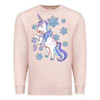Pale Pink Winter unicorn Premium Sweatshirt - Artiststas