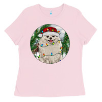 Bubblegum Pink Pomeranian And Farm Ladies Tee - RanaPortraitStore