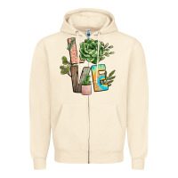 Sandshell plant love Zipper Hoodie - NancyCooperArtShop