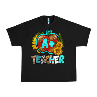 Black a+ teacher apple Urban Heavy Tee - BundleAndBundleShop