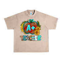 French Oak a+ teacher apple Urban Heavy Tee - BundleAndBundleShop