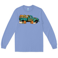 Colony Blue pumpkin farm truck no background Long Sleeve Tee - Jasminsmagicworld