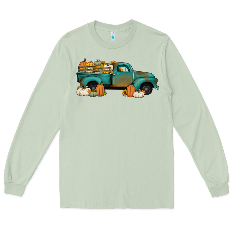 Pumpkin Farm Truck No Background Long Sleeve Tee by Jasminsmagicworld | Teevron