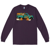 Plum pumpkin farm truck no background Long Sleeve Tee - Jasminsmagicworld