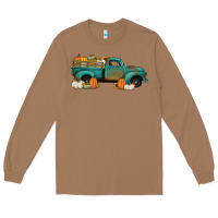 Toasted Coconut pumpkin farm truck no background Long Sleeve Tee - Jasminsmagicworld