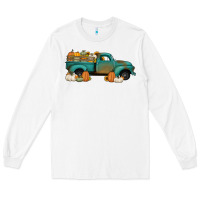 White pumpkin farm truck no background Long Sleeve Tee - Jasminsmagicworld