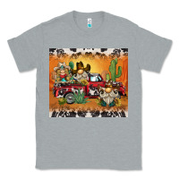 Heather Grey western gnome truck Classic Tee - BarkalooDesign