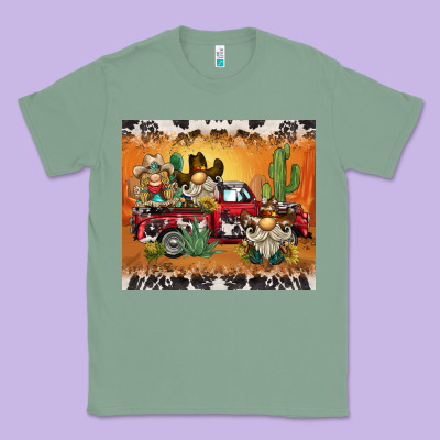 Western Gnome Truck Classic Tee Designed By Barkaloodesign
