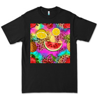 Black fruits leopard tie dye seamless pattern Premium Tee - Zillion Design Studio