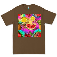 Cacao fruits leopard tie dye seamless pattern Premium Tee - Zillion Design Studio