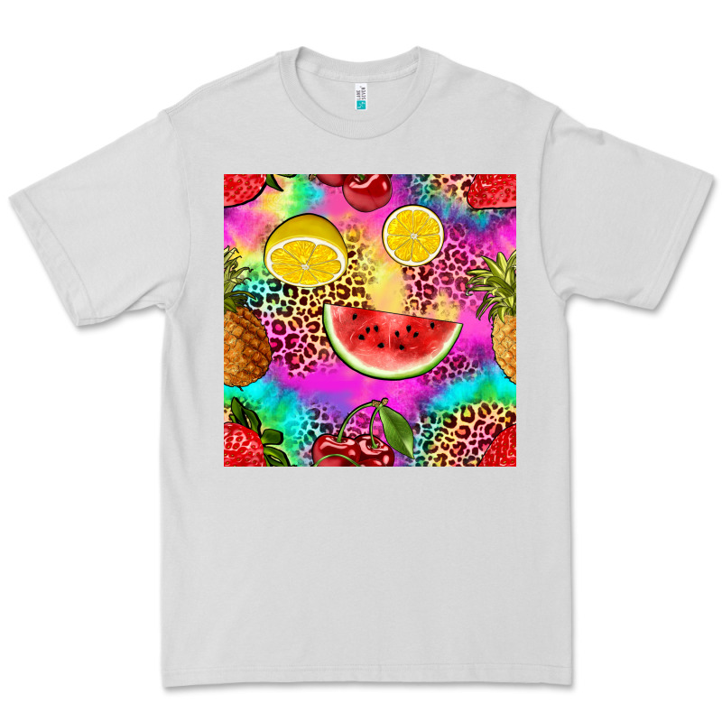 Fruits Leopard Tie Dye Seamless Pattern Premium Tee by Zillion Design Studio | Teevron