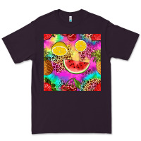 Plum fruits leopard tie dye seamless pattern Premium Tee - Zillion Design Studio