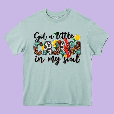 Got A Little Cajun In My Soul Heavy Core Tee Designed By Texasbilliewilder