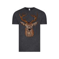 Vintage Black deer Vintage Tee - JahusDesignShop