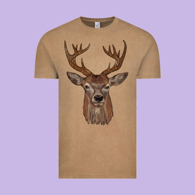 Deer Vintage Tee Designed By Jahusdesignshop