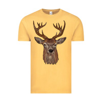 Vintage Mustard deer Vintage Tee - JahusDesignShop