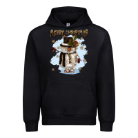 Black merry christmas snowman Urban Hoodie - CowGirlArtShop