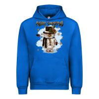 Cobalt merry christmas snowman Urban Hoodie - CowGirlArtShop