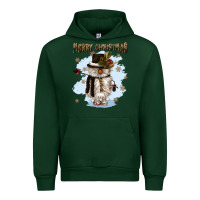 Forest Green merry christmas snowman Urban Hoodie - CowGirlArtShop